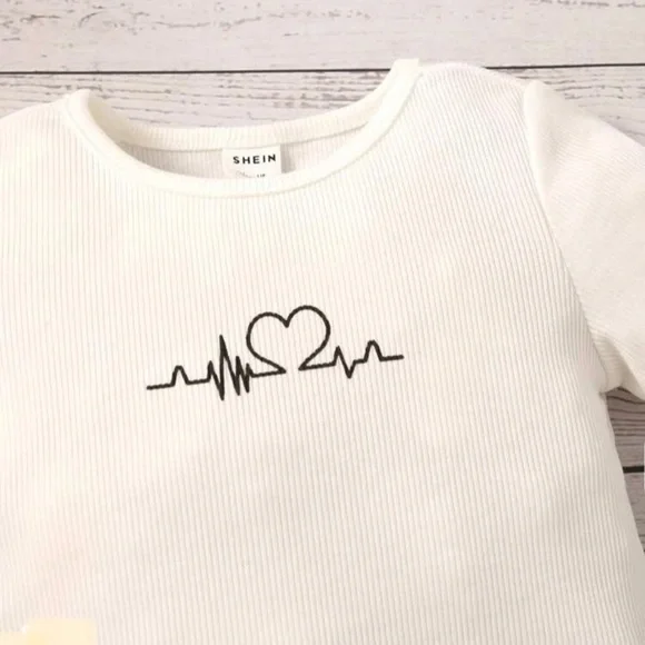 Beige and off white baby girl short set - Picture 4 of 4